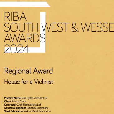 House for a Violinist wins RIBA South West and Wessex Award 2024